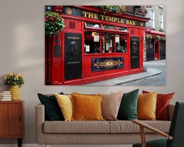 Berühmte rote Temple Bar Kneipe in Dublin von iPics Photography