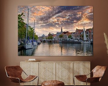 Sailboats in Haarlem by Anton de Zeeuw