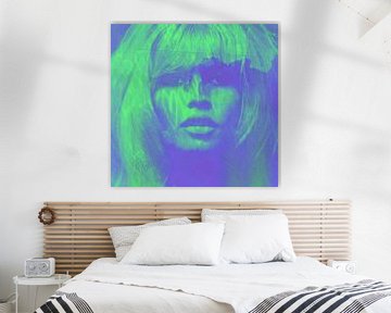 Brigitte Bardot Love Pop Art - 24 Colours - Neon Green Game von Felix von Altersheim