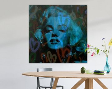Marilyn Monroe Blue Love Pop Art von Felix von Altersheim