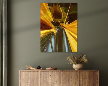 Sonnenblume  abstrakt von Christine Nöhmeier