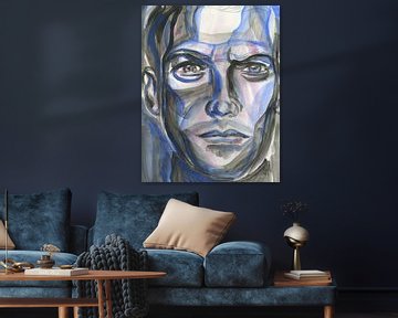 Blauwe man van ART Eva Maria
