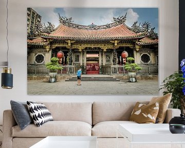 Entree van de Mengjia Longshan Tempel, Taipei, Taiwan van Sven Wildschut