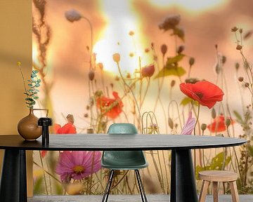 Poppies on the estate in Beesd by Marinus de Keijzer