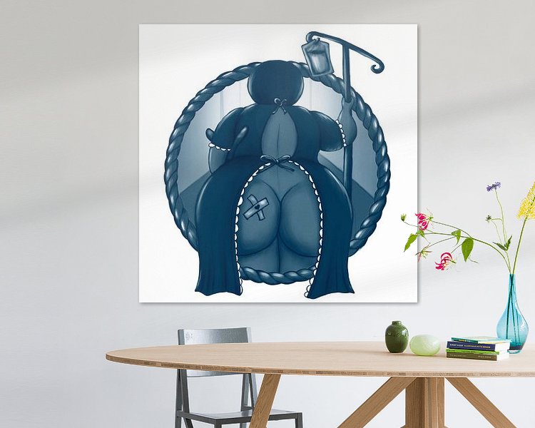 Voorbeeld van het werk in een kamer