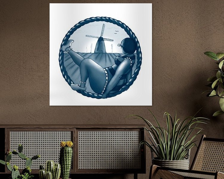 Voorbeeld van het werk in een kamer