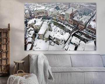 Utrecht Oudegracht im Schnee von Chris Heijmans