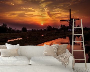 Windmühle bei Sonnenuntergang von jody ferron