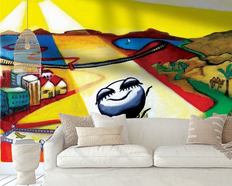 Voorbeeld van het werk in een kamer