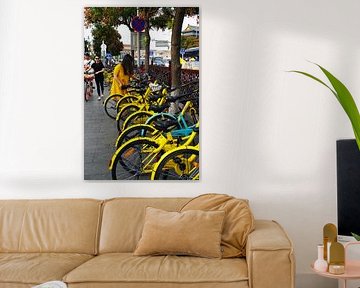 Yellow Dress Yellow Bike von Andrew Chang