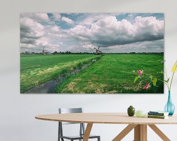 Windmühlen in Hoogmade Niederlande von Annemiek van Eeden