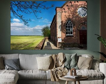 Kerk in Groninger landschap van Bo Scheeringa Photography