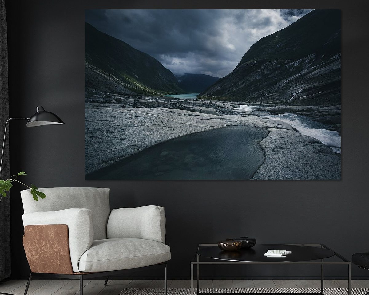 Voorbeeld van het werk in een kamer