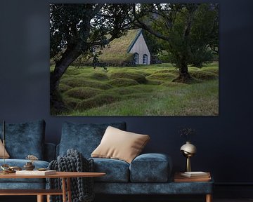 Old peat church in Iceland by Menno Schaefer