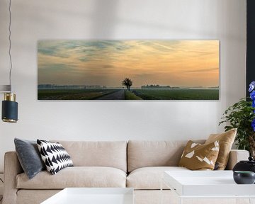Zonsondergang in Groningen van Bo Scheeringa Photography