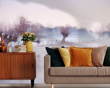 Snowy landscape in Amelisweerd by Chris Heijmans