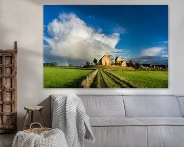 Wierdendorp Ezinge met Regenboog van Bo Scheeringa Photography