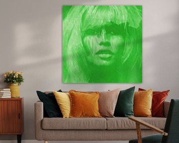 Brigitte Bardot Gift Green - Love Pop Art - 24 Colours - Game - IPAD van Felix von Altersheim