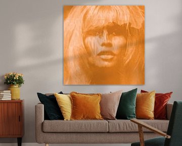 Brigitte Bardot Beige -  Love Pop Art - 24 Colours - Game - IPAD van Felix von Altersheim