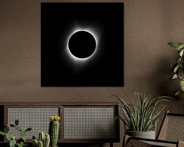 zonsverduistering, corona, zonnevlammen, eclips, USA, Agate Fossil, 21 augustus 2017, zon, complete  van Ronald Jansen