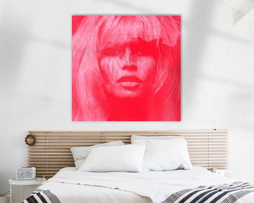 Brigitte Bardot Strawberry Red - Love Pop Art - 24 kleuren - Spel - IPAD van Felix von Altersheim