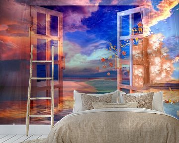 De herfst is hier! Gezien door het raam.