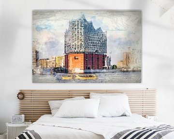 De nieuwe Elbphilharmonie in Hamburg van Peter Roder