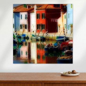 VENICE BURANO colourful houses and boats - magic burano special