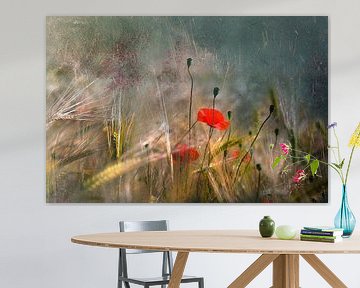 Wheat field with poppies by Martine Affre Eisenlohr