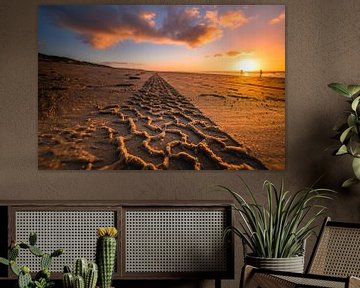 Sand track to the horizon by Niels Barto