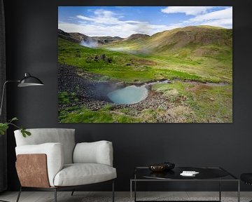 Warmwaterbronnen in Reyjadalur, IJsland