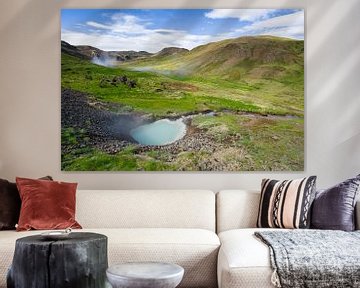 Warmwaterbronnen in Reyjadalur, IJsland van Joep de Groot