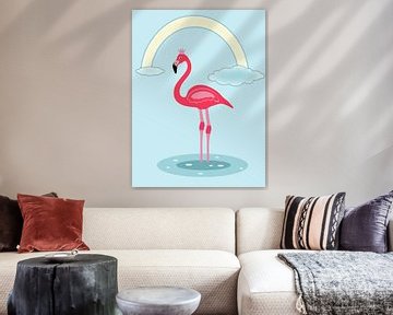 Flamingo roze van Marion Tenbergen