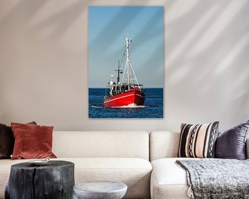 Fishing boat on the Baltic Sea in Warnemuende