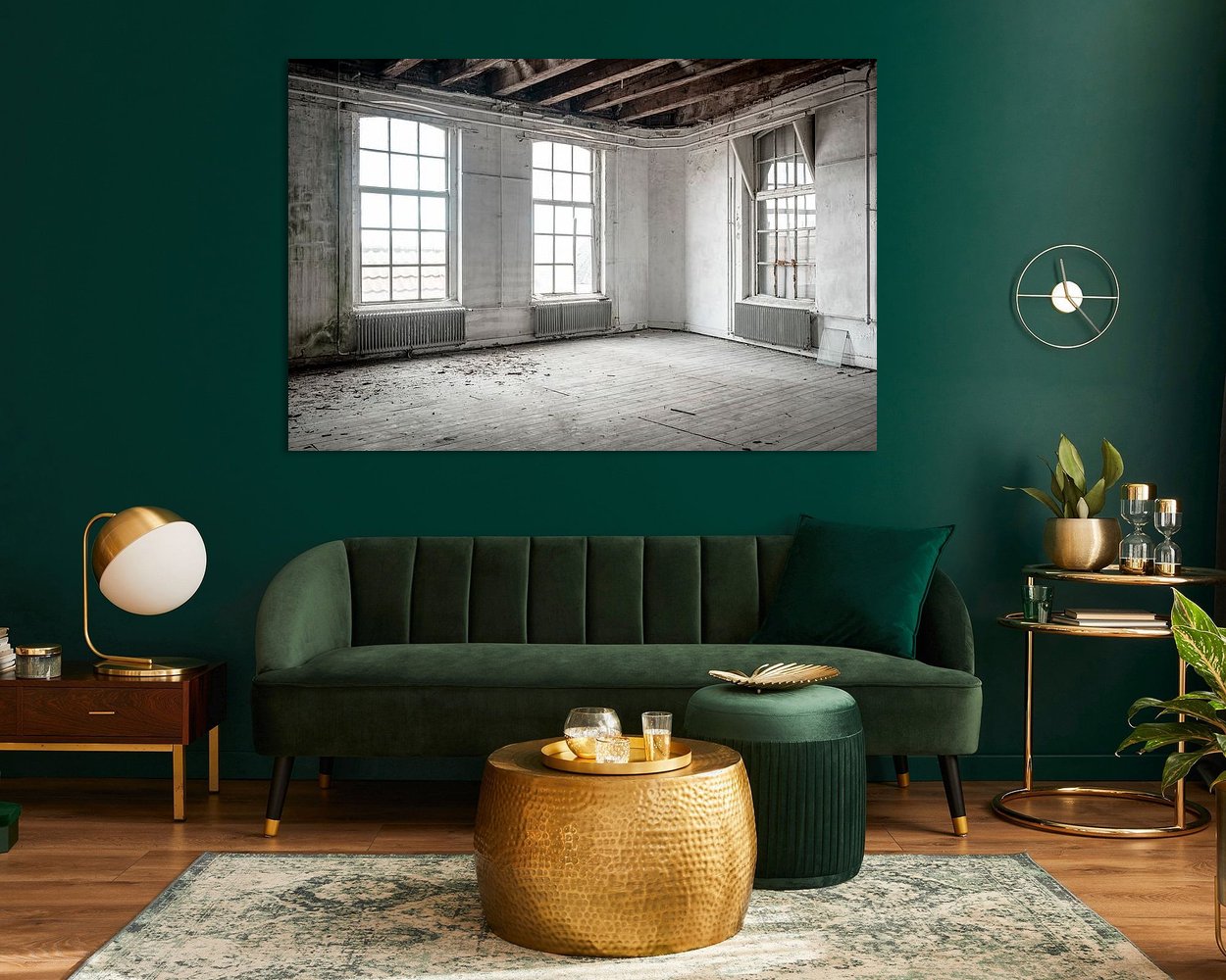 Voorbeeld van het werk in een kamer