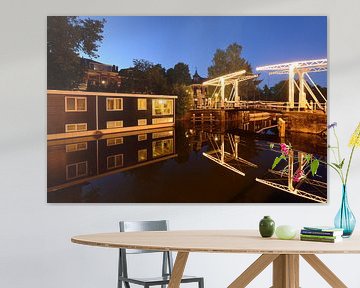 Pont Jan Pieterszoon Coen sur le Leidse Rijn à Utrecht sur Donker Utrecht