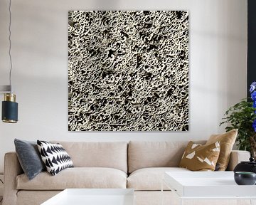 Abstract Relief Pattern In Black And White van GittaGsArt