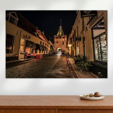 Vischpoort in de nacht sur Michel Knikker