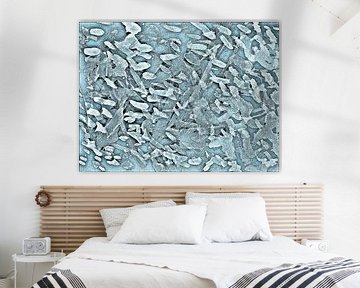 Ocean Tips Silver Blue Abstract van Gitta Gläser