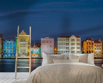 Handelskade in Willemstad Panorama van Edwin Mooijaart