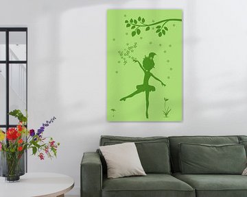 Flower girl silhouette by Marion Tenbergen