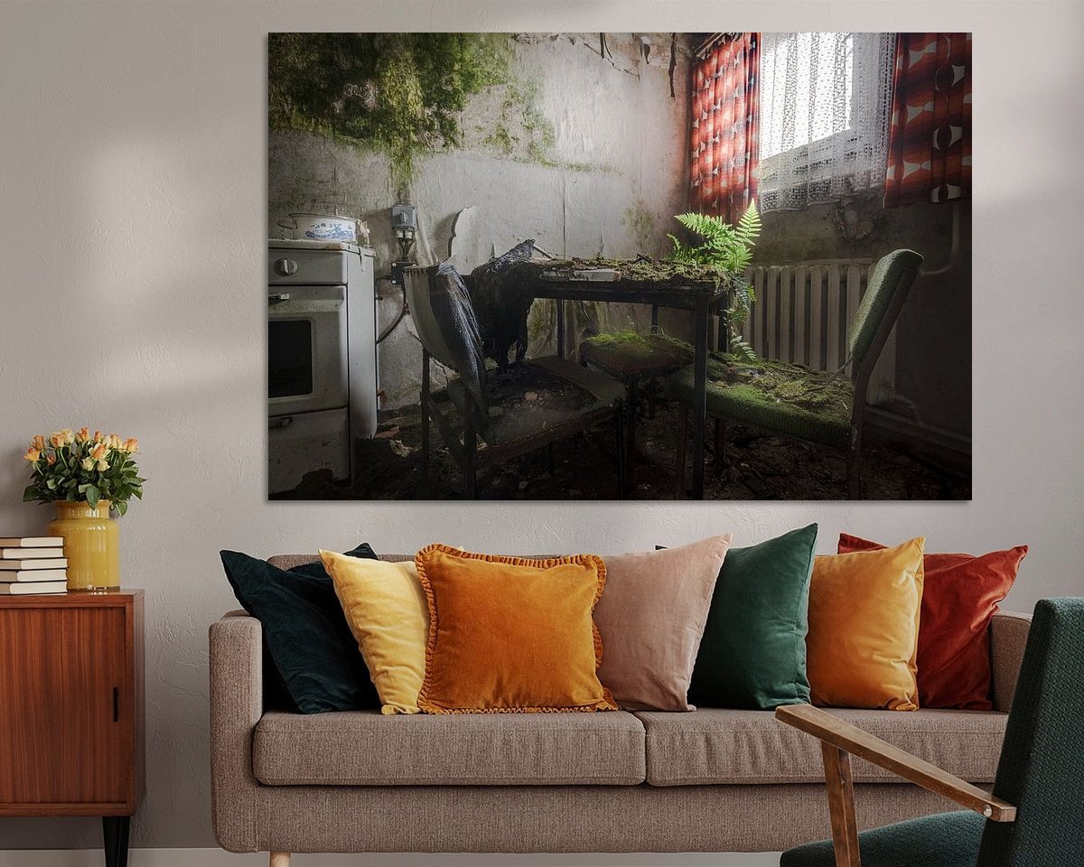 Voorbeeld van het werk in een kamer