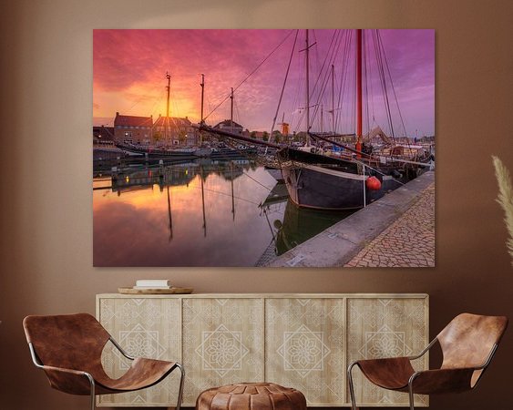 Voorbeeld van het werk in een kamer