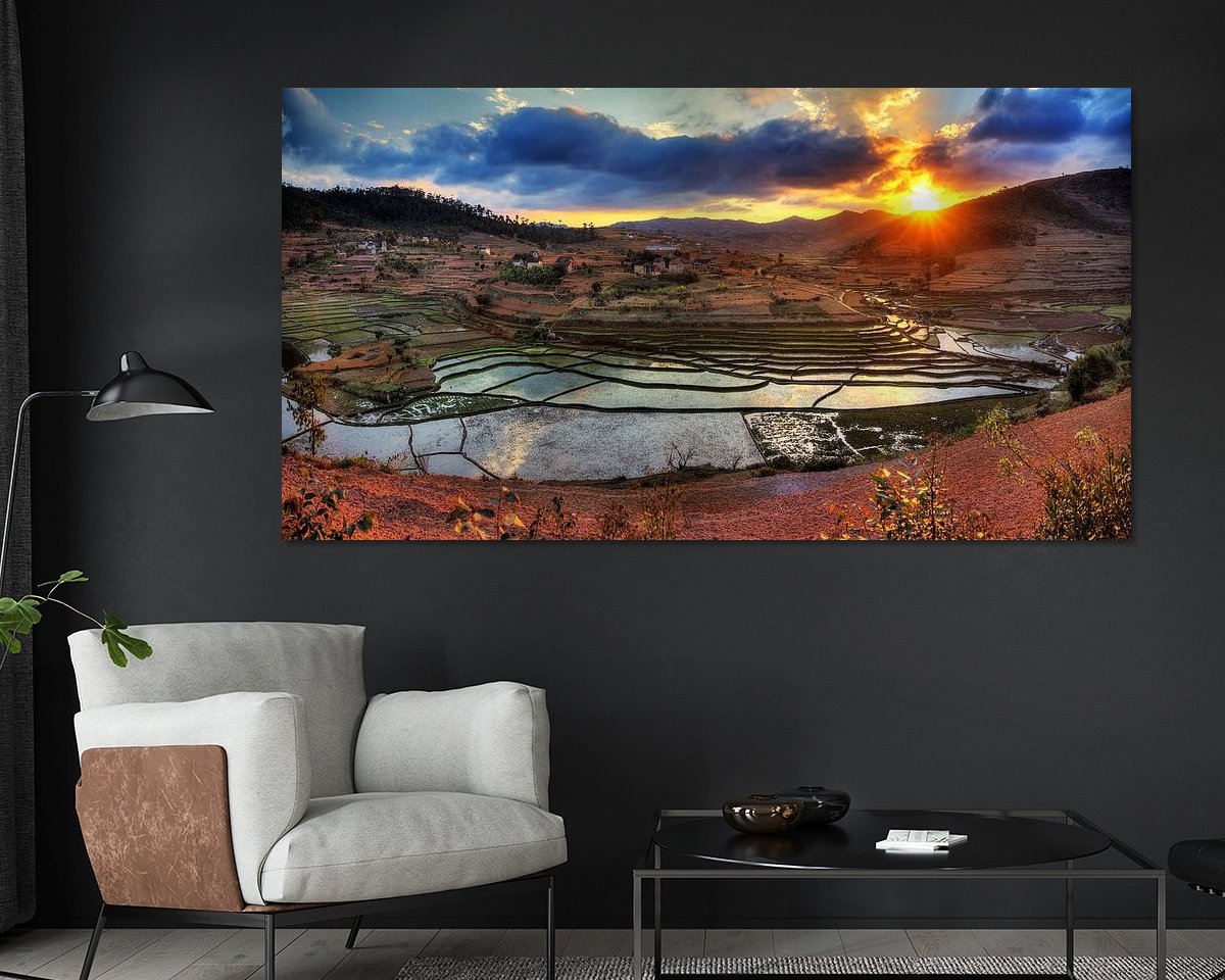 Voorbeeld van het werk in een kamer