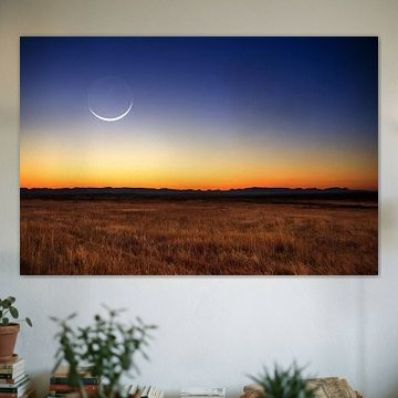 Paysage de la nouvelle lune sur Dennis van de Water