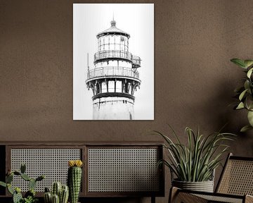 Pigeon Point Lighthouse, Californië in zwart-wit van Dirk Jan Kralt