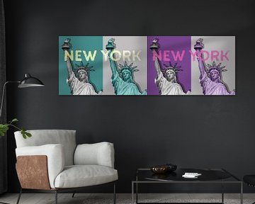 POP ART Freiheitsstatue | New York New York | Panorama von Melanie Viola