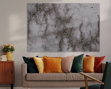 Grey Marble Relief Black And Silver Vined by GittaGsArt