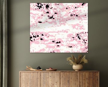 Abstract Lava Pattern In Light Pink And White by GittaGsArt