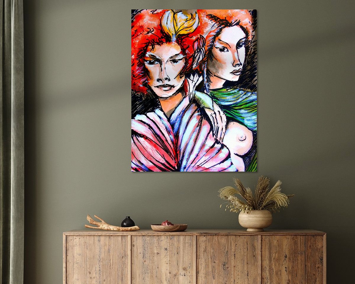 Voorbeeld van het werk in een kamer
